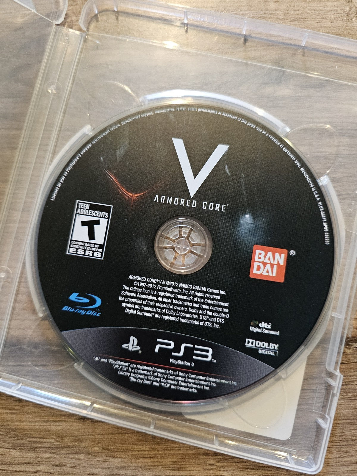 Armored Core V (Playstation 3, 2012) DISC ONLY