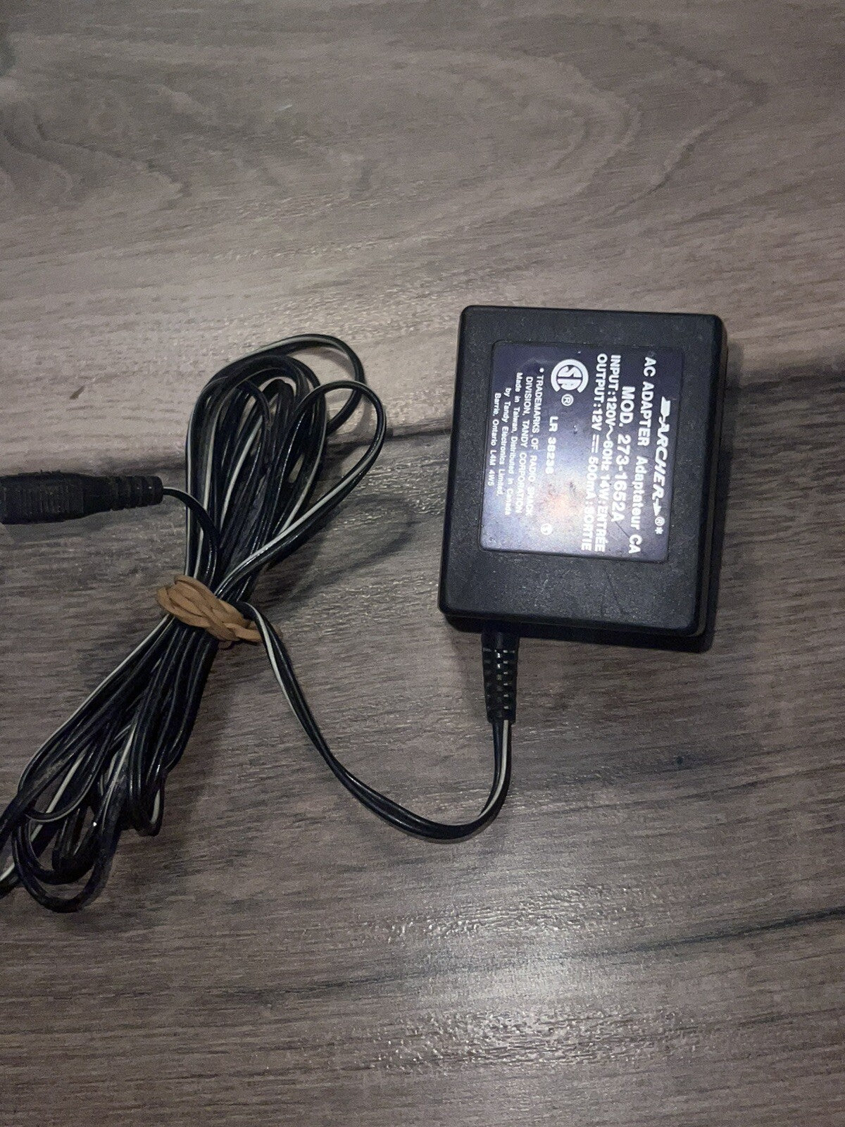 Archer Vintage VTG Power Supply 273-1652A for Radio Cassette or Video Game 500mA