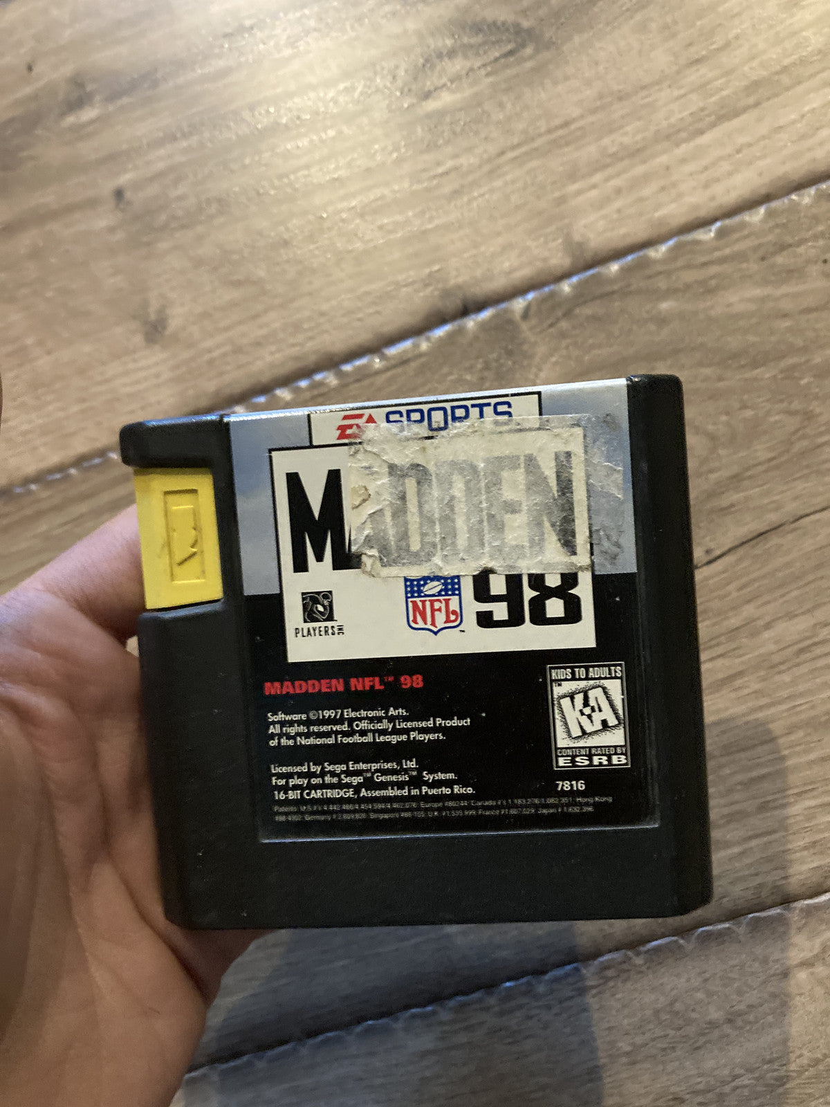 Madden NFL '98 (Sega Genesis, 1997) CART ONLY