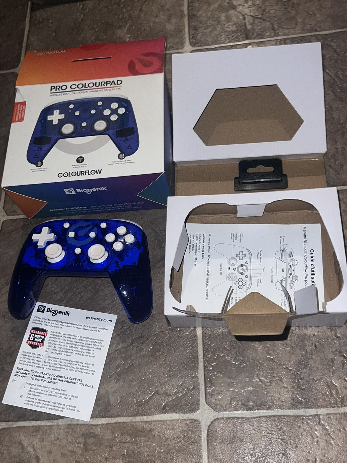 Biogenik Nintendo Switch Controller Wireless Pro Mini Gamepad Colourflow CIB