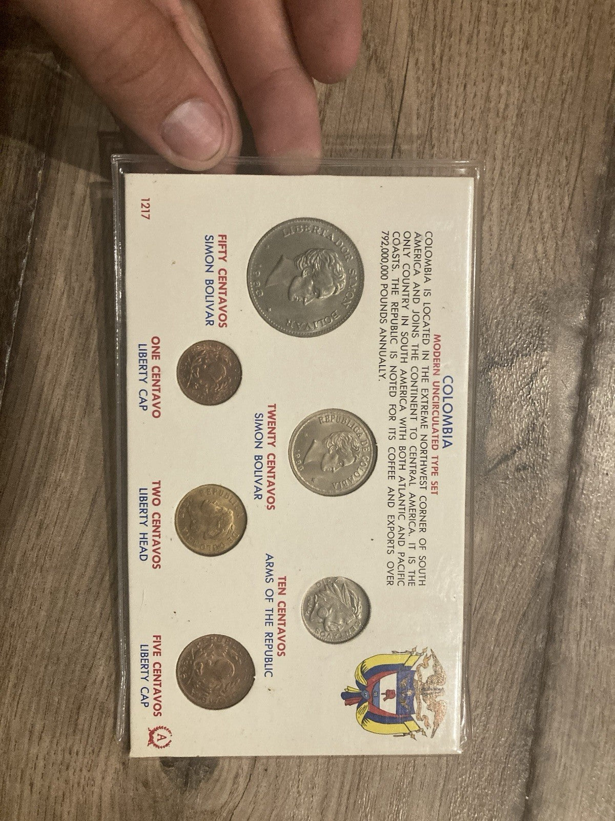 Colombia: Modern Uncirculated Type Sealed 6 Coin Set