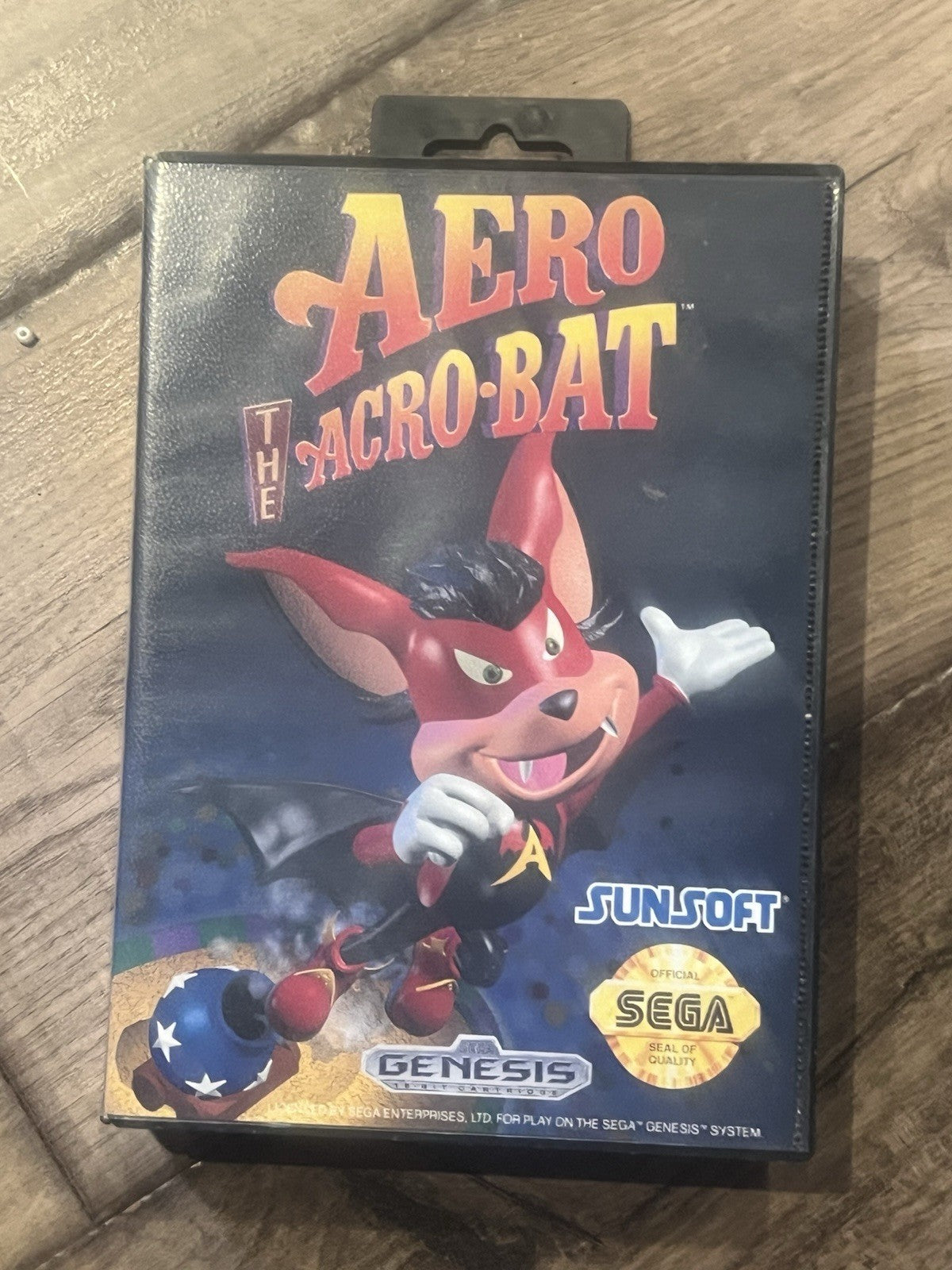 Aero The Acrobat (Sega Genesis, 1993) WITH BOX NO MANUAL