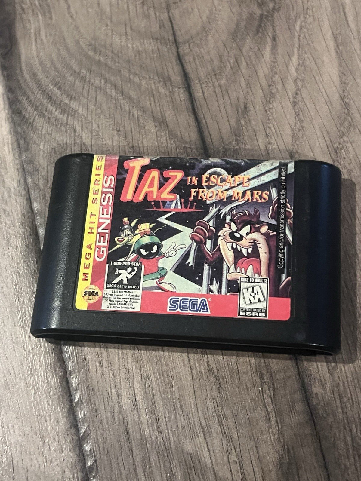 Taz in Escape from Mars: Mega Hit Series (Sega Genesis, 1994) CART ONLY