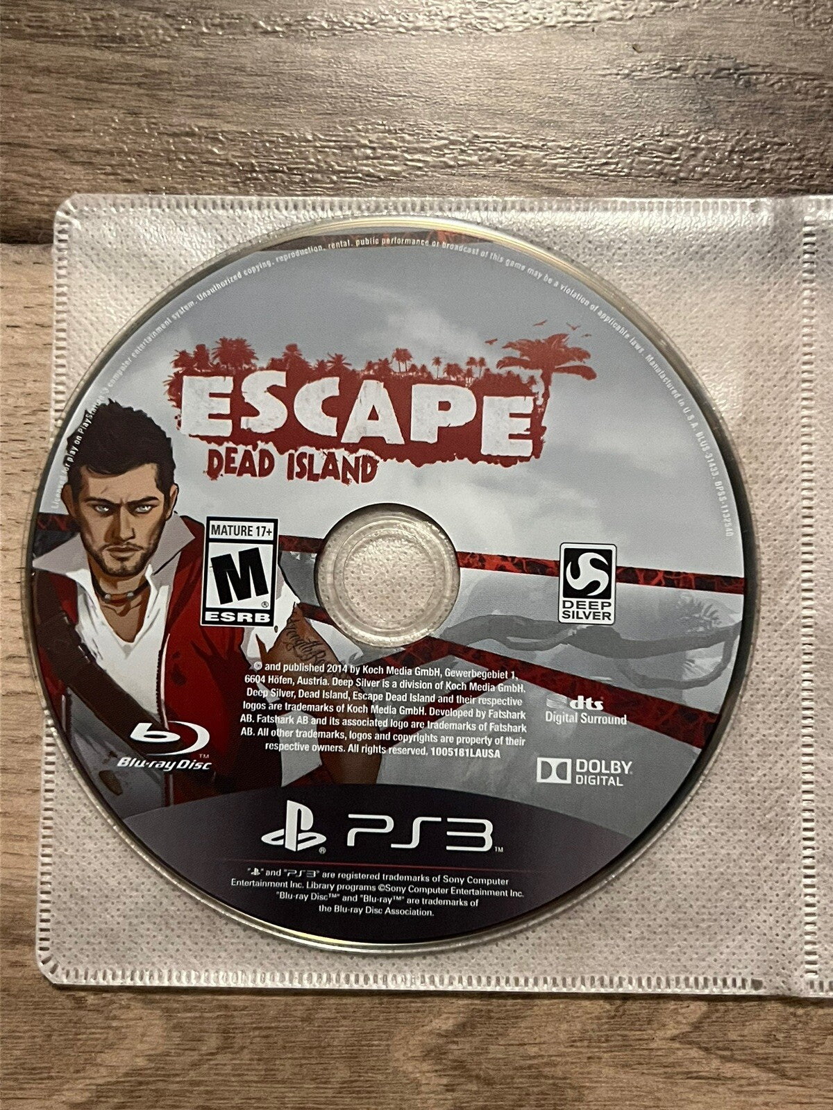 Escape Dead Island (Sony PlayStation 3, 2014) DISC ONLY