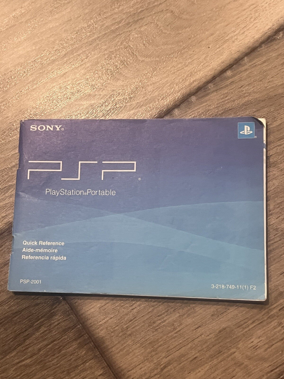 PSP Quick Reference Console Manual for PSP-2001 (3-218-749-11(1) F2)