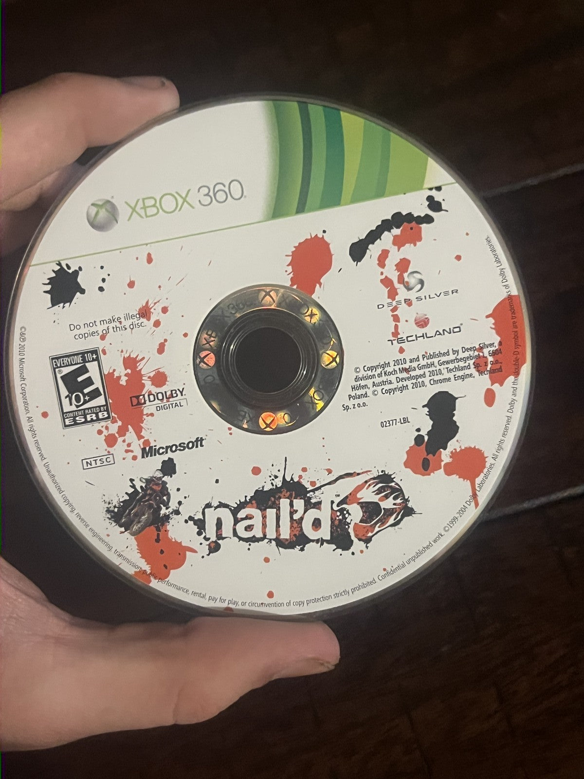 Nail'd (Xbox 360, 2010) DISC ONLY