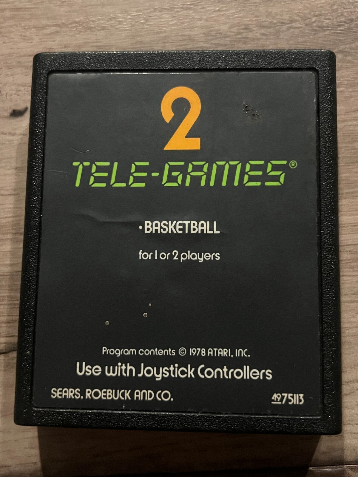 Basketball: Telegames (Atari 2600, 1978) CART ONLY