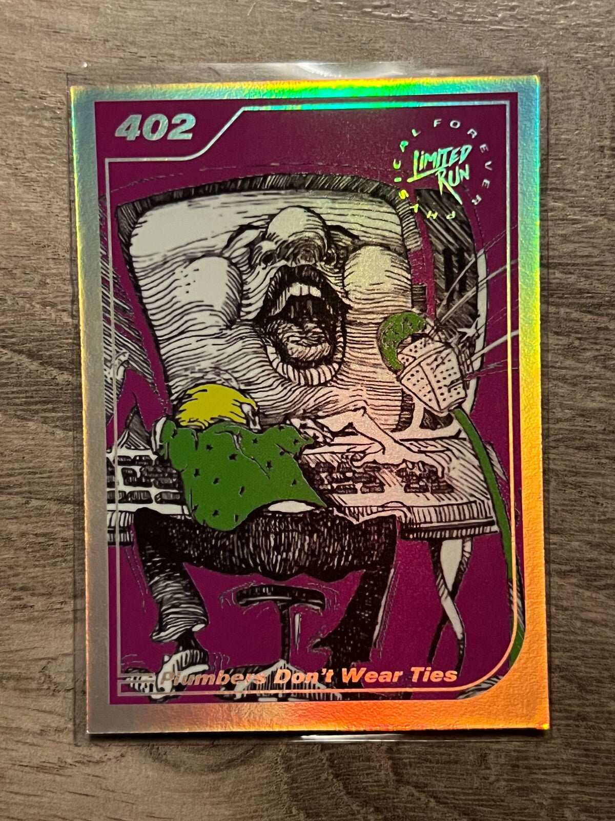 Limited Run Games Silver Trading Card Series 2 #402: Plumbers Don't Wear Ties