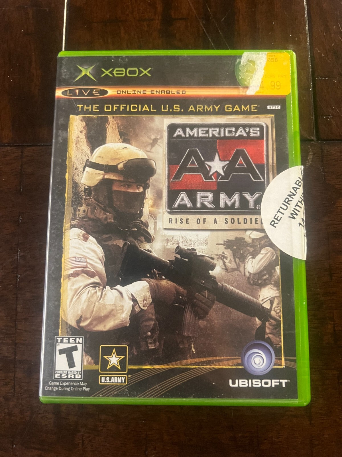 America's Army: Rise of a Soldier (Microsoft Xbox, 2005) NO MANUAL