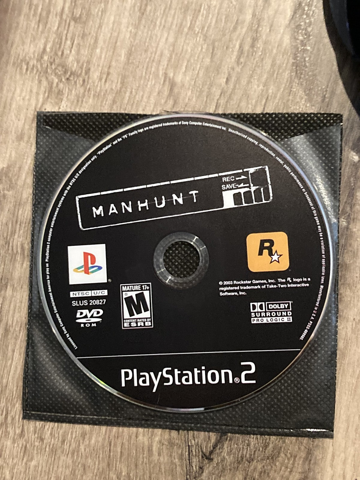 Manhunt (Sony Playstation 2 PS2, 2003) DISC ONLY