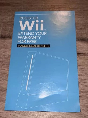 Wii Register Wii Extend Your Warranty For Free Promo Insert Nintendo Authentic