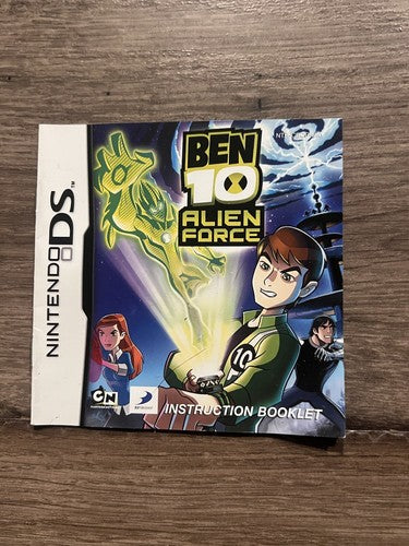 Ben 10 Alien Force Nintendo DS Instruction Manual Only