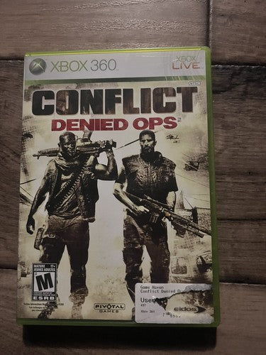 Conflict: Denied Ops (Microsoft Xbox 360, 2008) CASE + MANUAL ONLY