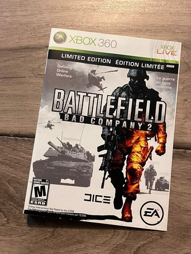 Battlefield: Bad Company 2 - Limited Edition (Xbox 360, 2010) ARTWORK ONLY