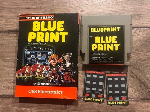 Blueprint (Atari 5200, 1982) WITH BOX NO MANUAL WITH OVERLAYS