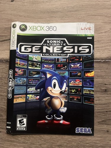 Sonic's Ultimate Genesis Collection (Microsoft Xbox 360, 2009) ARTWORK ONLY