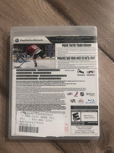NHL 10 (Sony PlayStation 3, 2009) CIB