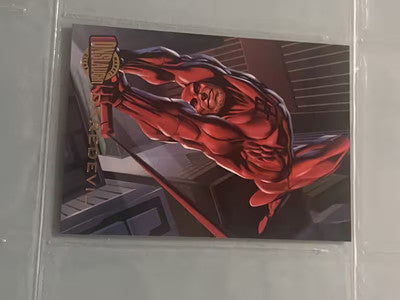 1996 Marvel Universe Marvel Onslaught Strike Flies Daredevil Fleer Card # 61