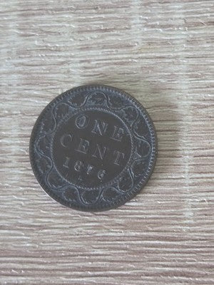 1876 H Canada Large Cent Queen Victoria