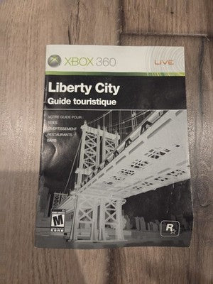 GTA IV Grand Theft Auto IV Liberty City French Manual Xbox 360
