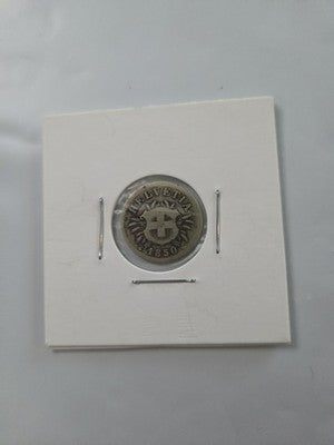 5 Rappen Switzerland Silver Coin 1850 BB