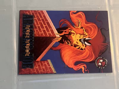 1996 Marvel Spider-Man Premium Arachino Foe Female Symbiote # 13 Card