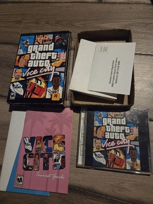 Grand Theft Auto: Vice City (PC DVD-ROM, 2003) CIB COMPLETE WITH MAP