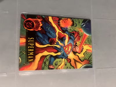 1996 DC Comics Outburst Firepower Superman # 73 Trading Card