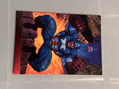 1995 Fleer Marvel Ultra Spider-Man Captain America Team-Ups # 112 Base Card