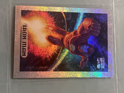 1994 Marvel Masterpieces Limited Edition Holofoil Iron Man #5 / 10 Silver Card