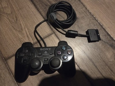 Sony PlayStation 2 Black DualShock 2 OEM Controller PS2 SCPH-10010 tested