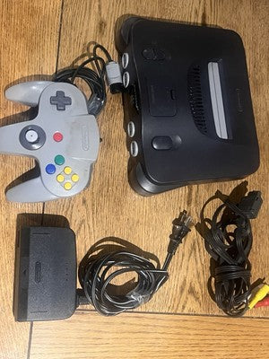 Nintendo 64 Console System With Controller, Wires & Jumper Pak