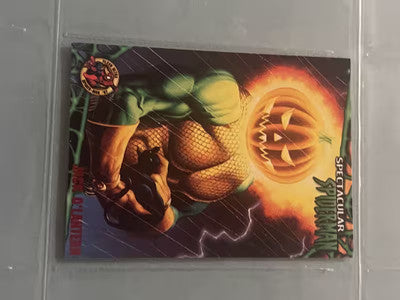 1997 Fleer Ultra Spectacular Spider-Man Red Foil Jack O'Lantern #80 Card