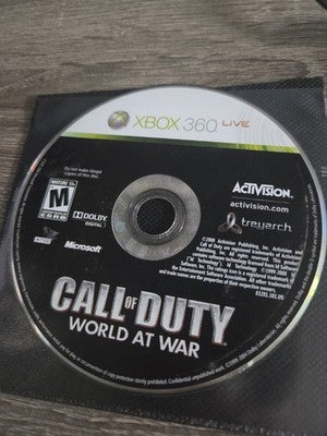 Call of Duty: World at War (Microsoft Xbox 360, 2008) DISC ONLY