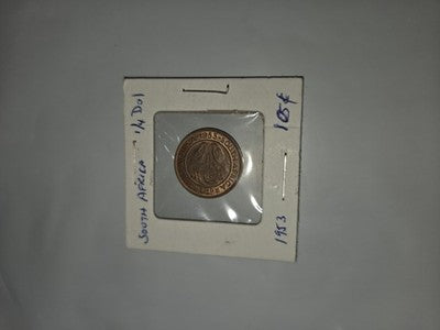 South Africa 1953 1/4d Quarter Penny Coin
