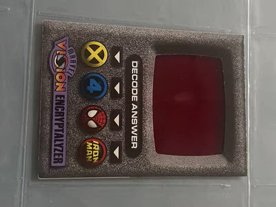 1996 Marvel Vision Encryptalyzer Decoder Card