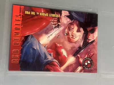 1996 Marvel Spider-Man Premium Red Rumbles Scarlet Spider Vs The Pro # 45 Card