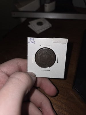 1864 Small 6 New Brunswick 1 One Cent Large Penny