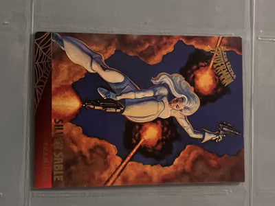 1995 Fleer Marvel Ultra Spider-Man Silver Sable Team-Ups # 127 Base Card