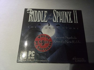 Riddle of the Sphinx II 2: The Omega Stone (PC CD-ROM, 4 Discs) CIB COMPLETE