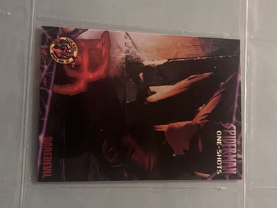 1997 Ultra Marvel Spider-Man Spiderman One-Shots Blue Daredevil # 18 Fleer Card