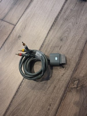 Genuine OEM Microsoft Xbox 360 Component Composite AV Cable - Gray
