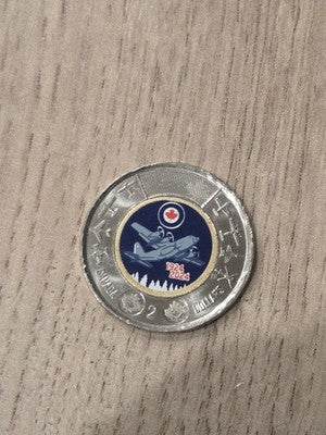 Canada 2024 2 Dollars RCAF Royal Canadian Air Force BU Toonie CIRC Coloured