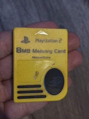 Nyko Yellow 8MB Memory Card for Sony PlayStation 2 PS2
