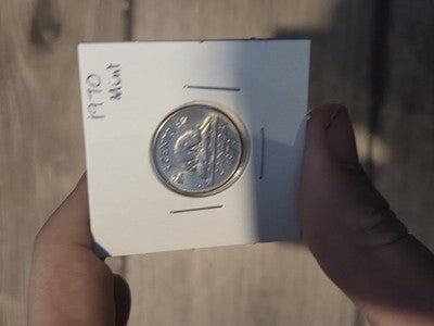 1970 Canada 5 cents coin, Canadian nickel Coin, scarce date