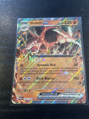 Golem EX 076/165 SV 151 English Ultra Rare Pokemon - NM