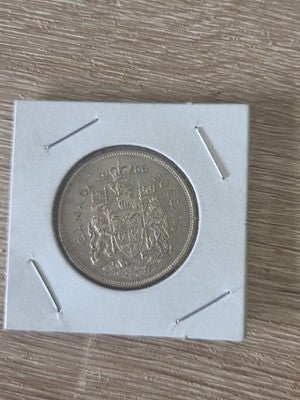 1965 Canada Silver Half Dollar Coin 50 Cents Canadian Fifty Cent Elizabeth II
