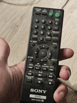 Sony DVD RMT-D187A Remote Pre-Owned