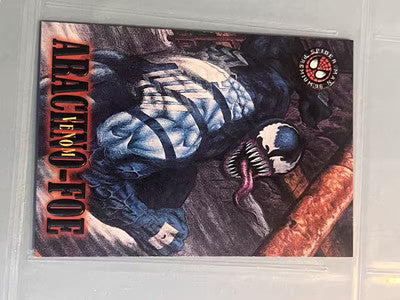 1996 Marvel Spider-Man Premium Arachino-Foe Venom # 34 Card