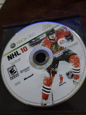 NHL 10 (Microsoft Xbox 360, 2009) DISC ONLY